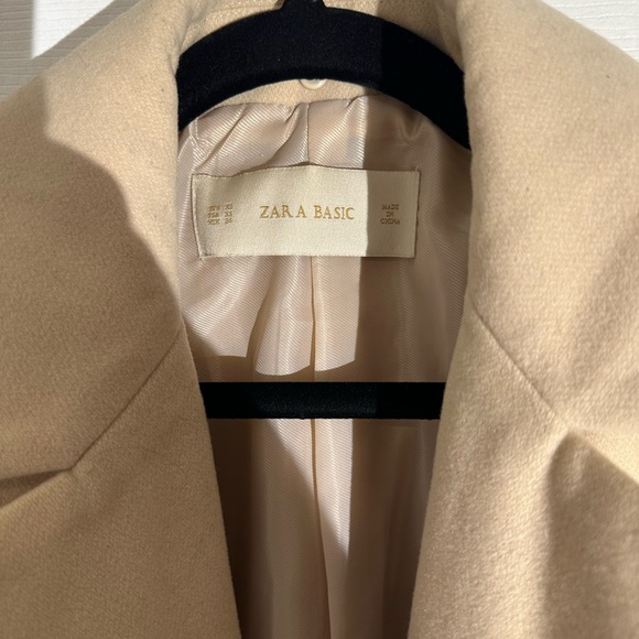 Zara Cream Blazer Structured Suit Jacket - Picture 3 of 4